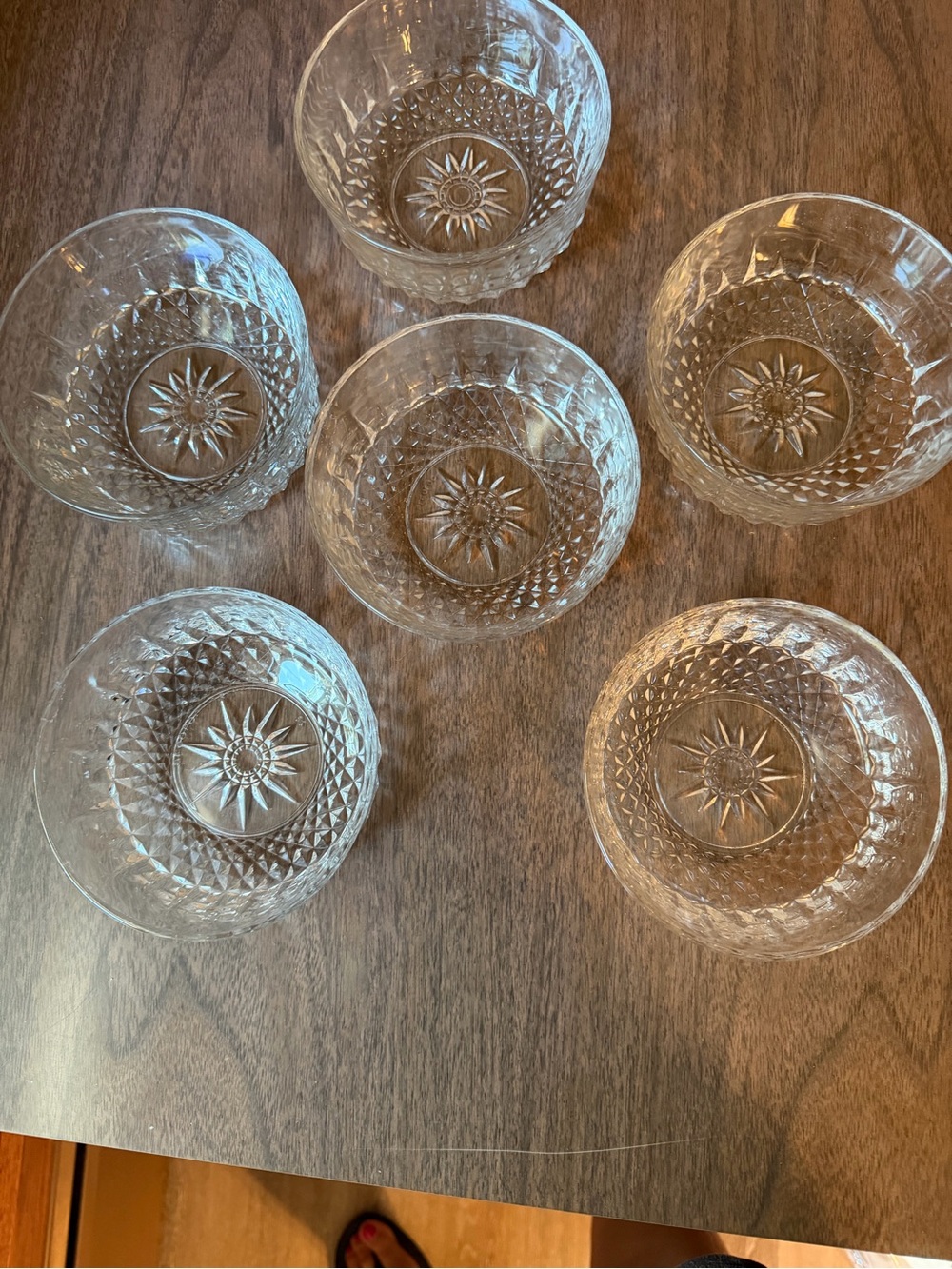 Vintage Arcoroc France Diamant Set of 6